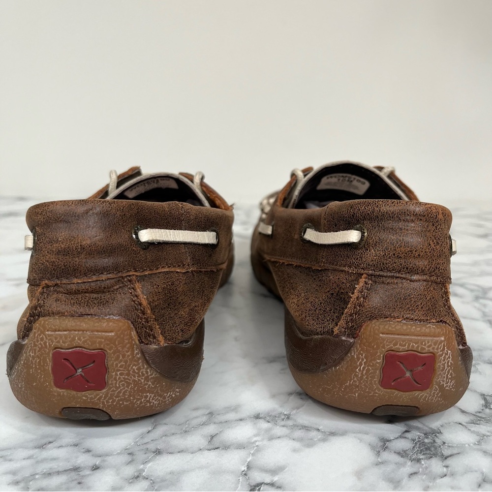 Twisted X Brown and Cream Women's Moccasins - Picture 6 of 12